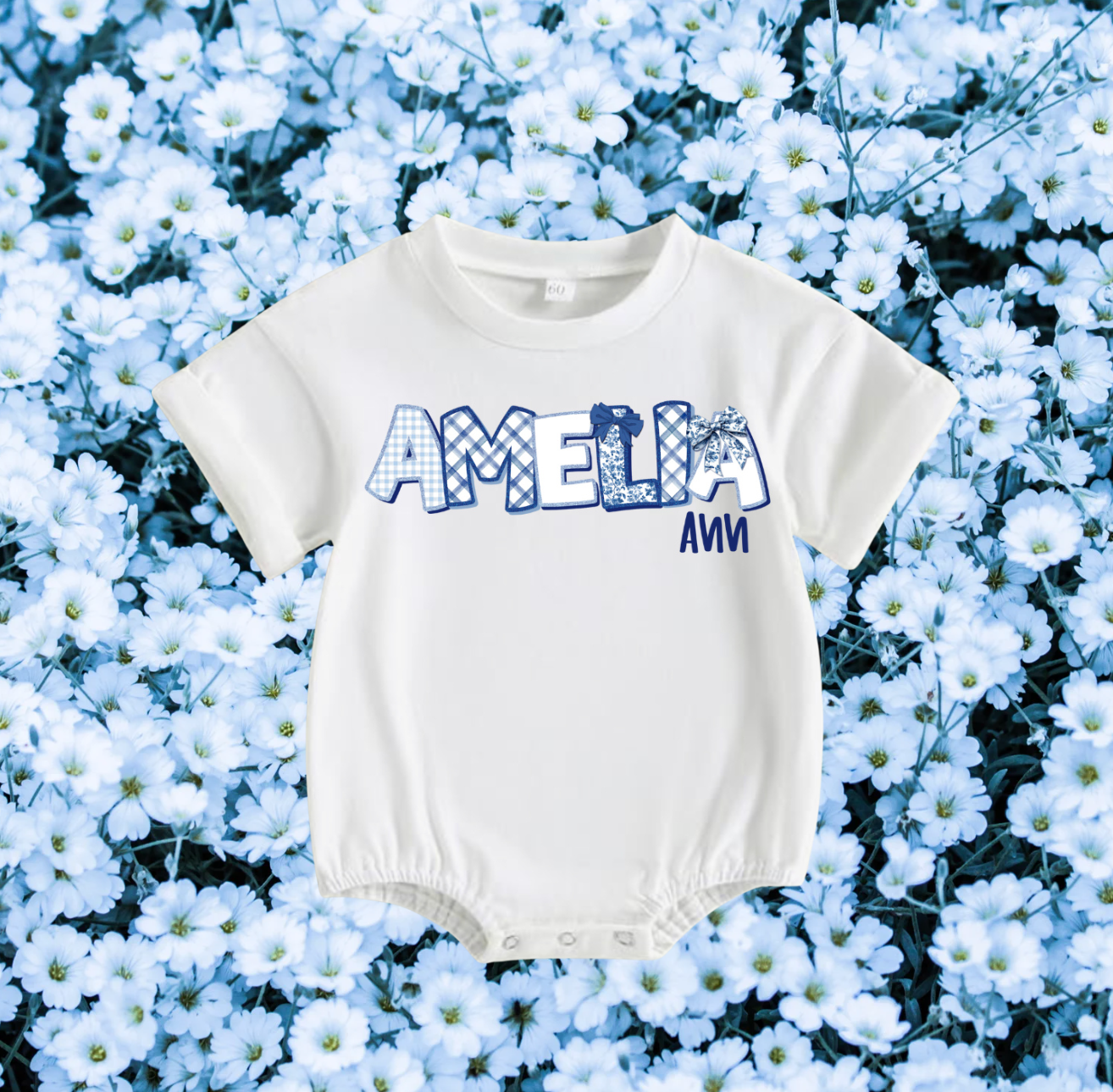 Blue & White Toile Lettering