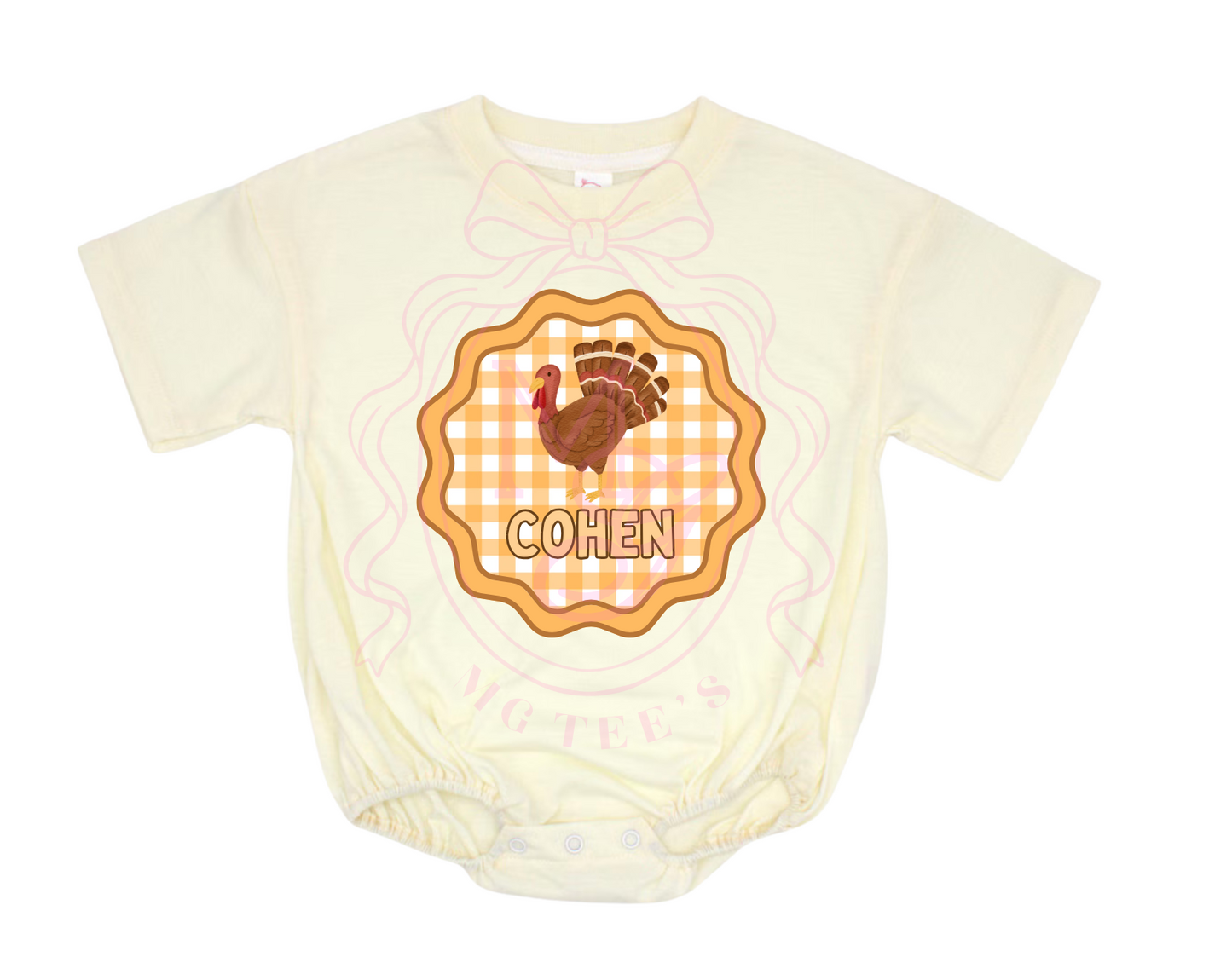 Gingham Gobbler: Orange (Child Sizes)