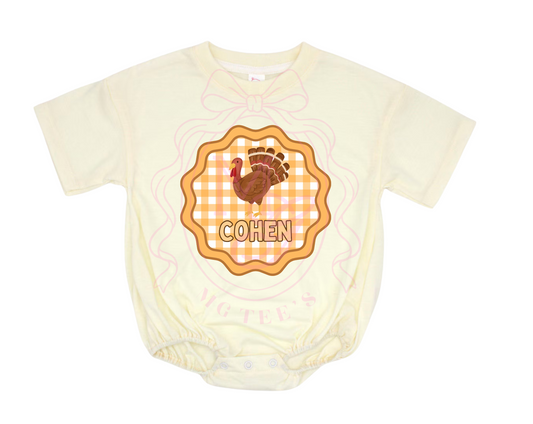 Gingham Gobbler: Orange (Child Sizes)